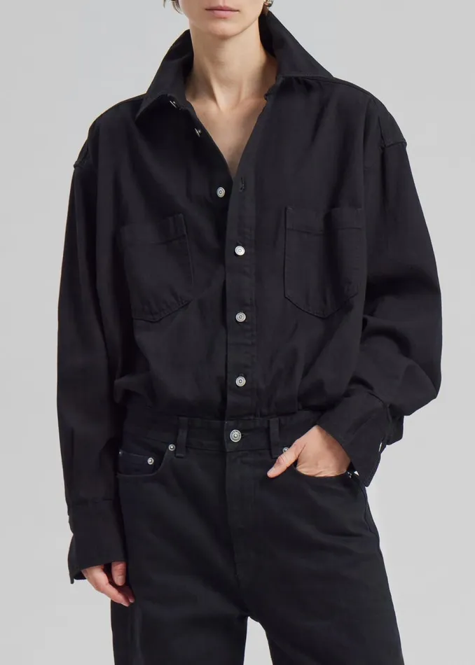 Women The Frankie Shop Jumpsuits Haikure Tilda Jumpsuit Black Stone
