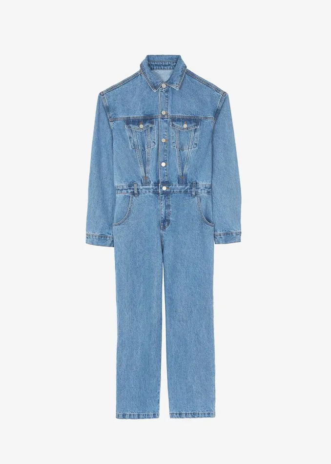 Women The Frankie Shop Jumpsuits Jas Denim Jumpsuit Dark Indigo