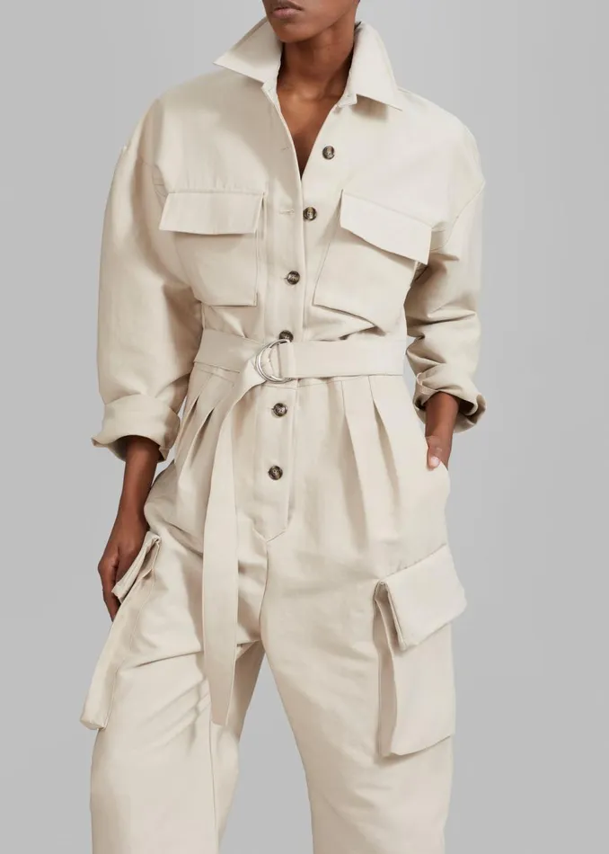 Women The Frankie Shop Jumpsuits Linda Jumpsuit Beige