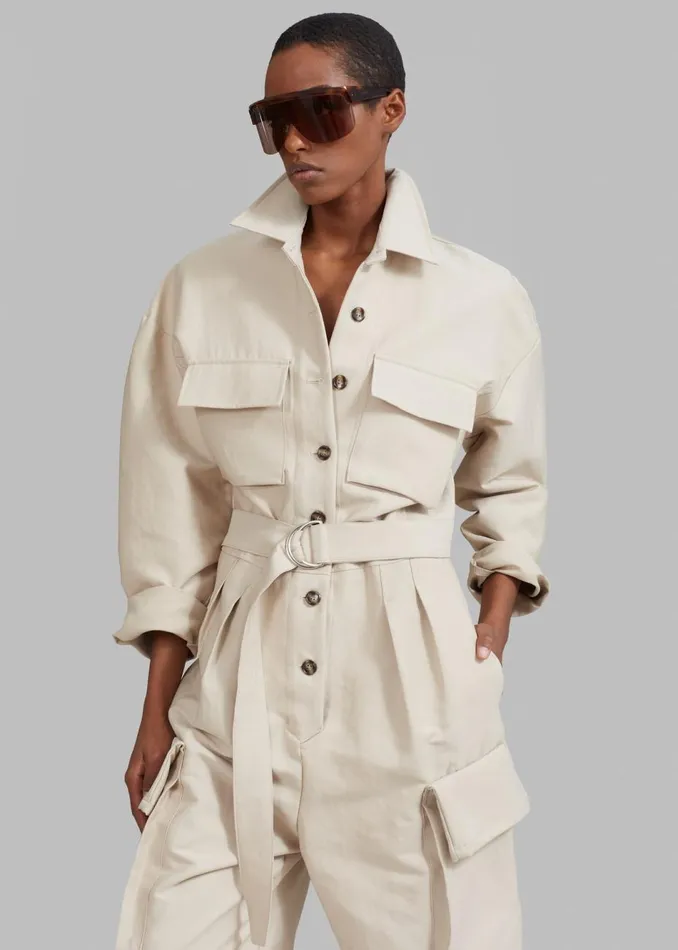 Women The Frankie Shop Jumpsuits Linda Jumpsuit Beige
