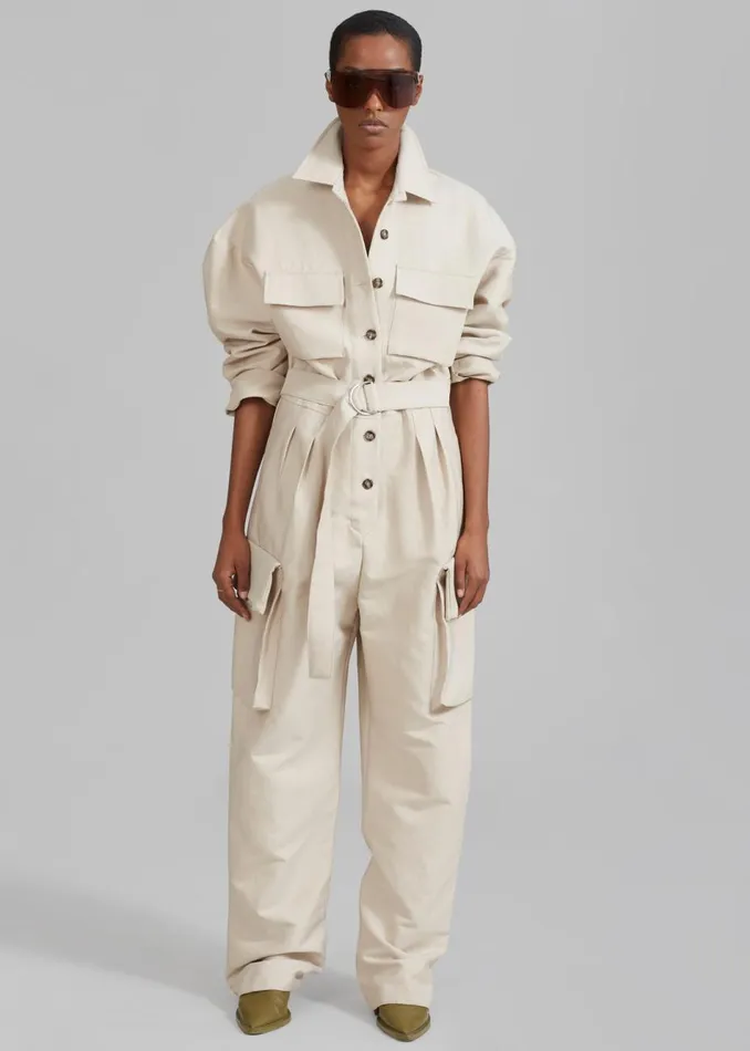 Women The Frankie Shop Jumpsuits Linda Jumpsuit Beige
