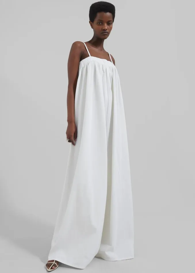 Women The Frankie Shop Jumpsuits Maude Denim Jumpsuit White
