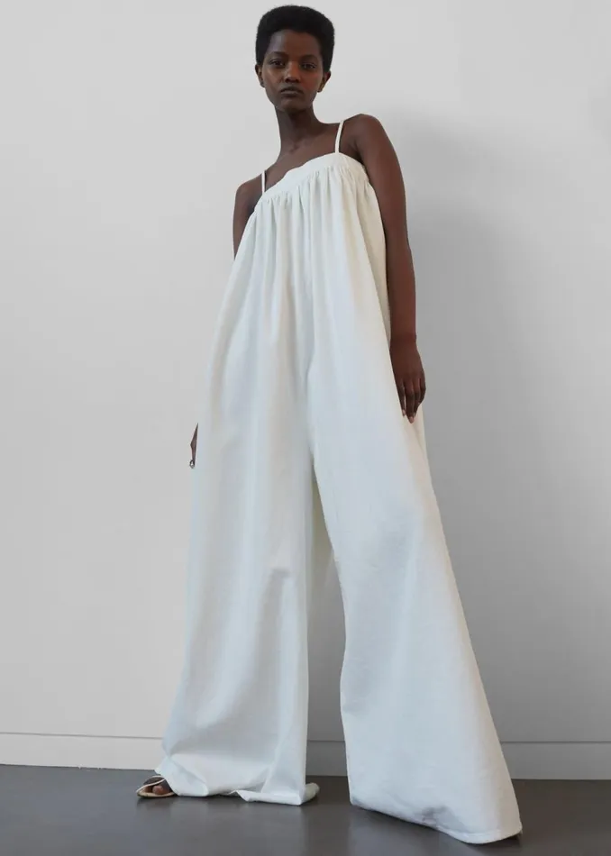 Women The Frankie Shop Jumpsuits Maude Denim Jumpsuit White