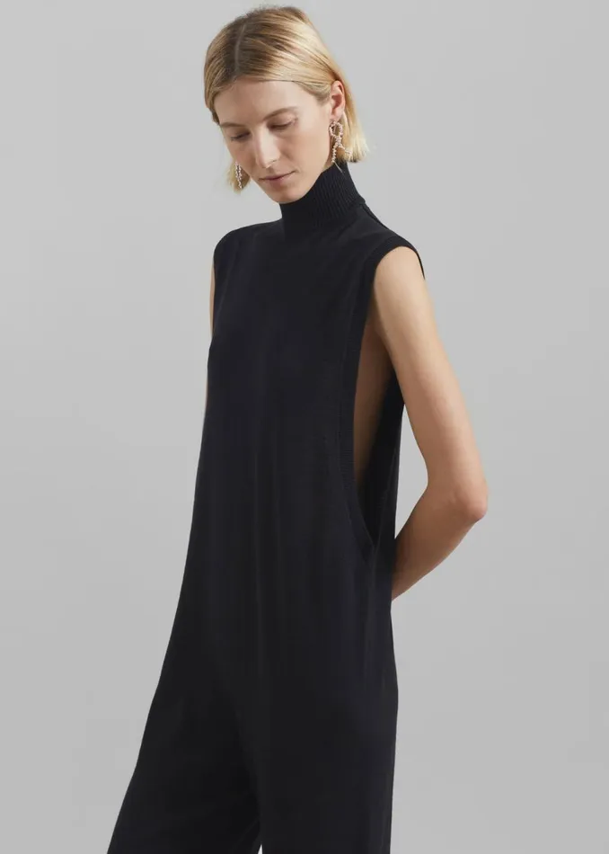 Women The Frankie Shop Jumpsuits Sportmax Kirie WoolKnit Jumpsuit Black
