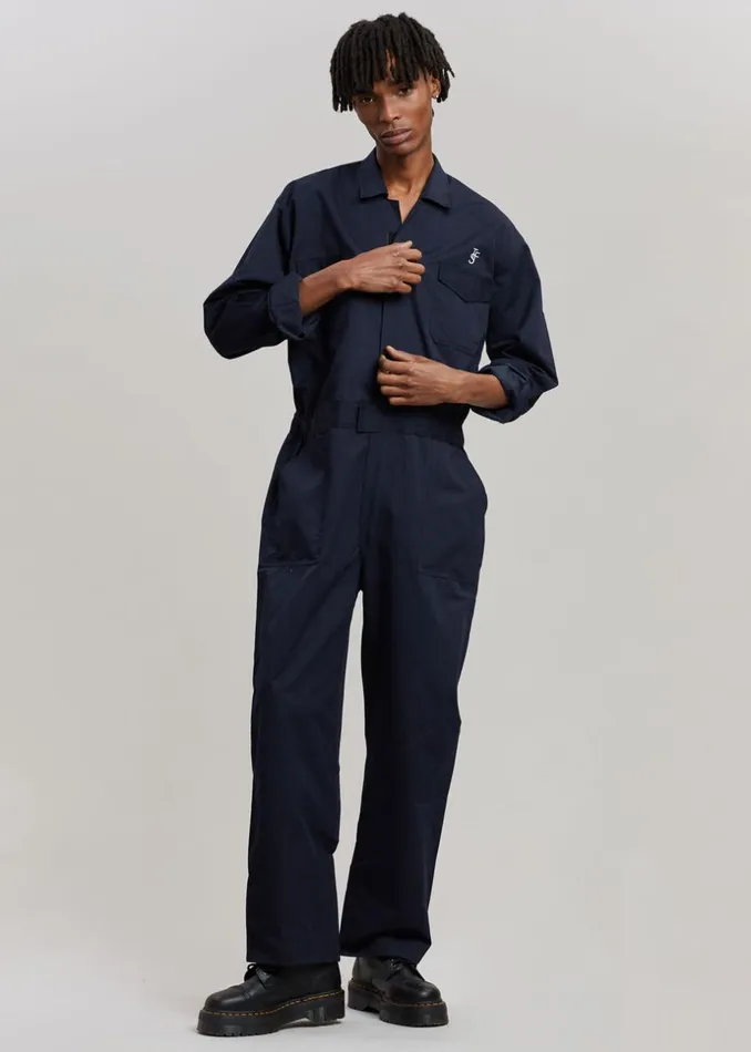 Women The Frankie Shop Jumpsuits TFS Oversized Boiler Suit Navy