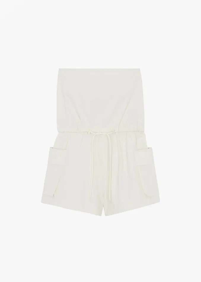 Women The Frankie Shop Jumpsuits Wynn Strapless Romper Cream