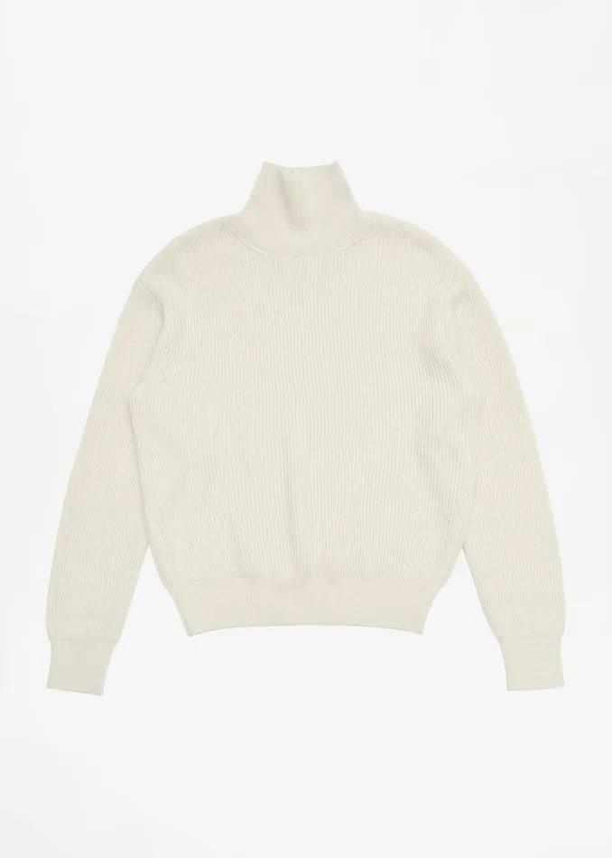 Women The Frankie Shop Knitwear Amomento Turtleneck Pullover Ecru