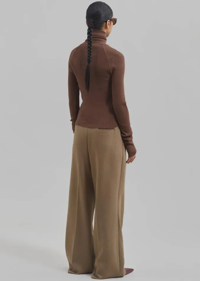 Women The Frankie Shop Knitwear Aubree Turtleneck Brown