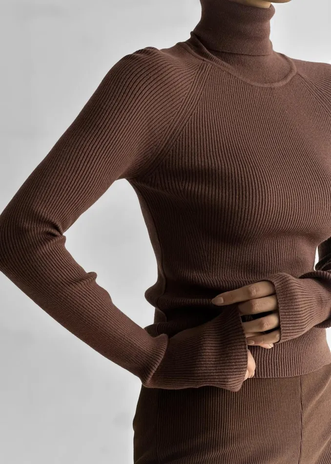 Women The Frankie Shop Knitwear Aubree Turtleneck Brown
