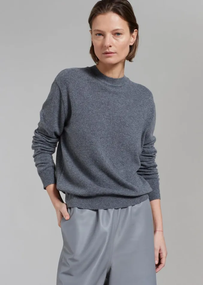 Women The Frankie Shop Knitwear Aurora Wool Blend Knit Sweater Grey