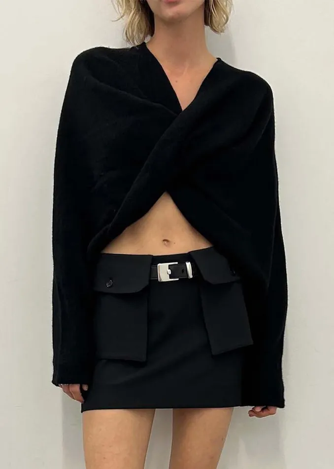Women The Frankie Shop Knitwear Beaufille Twist Sweater Black