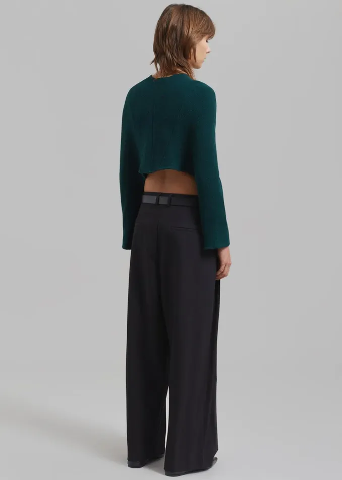 Women The Frankie Shop Knitwear Beaufille Twist Sweater Emerald
