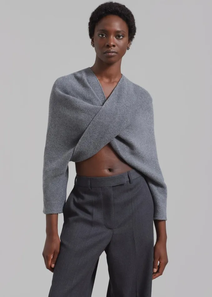 Women The Frankie Shop Knitwear Beaufille Twist Sweater Grey