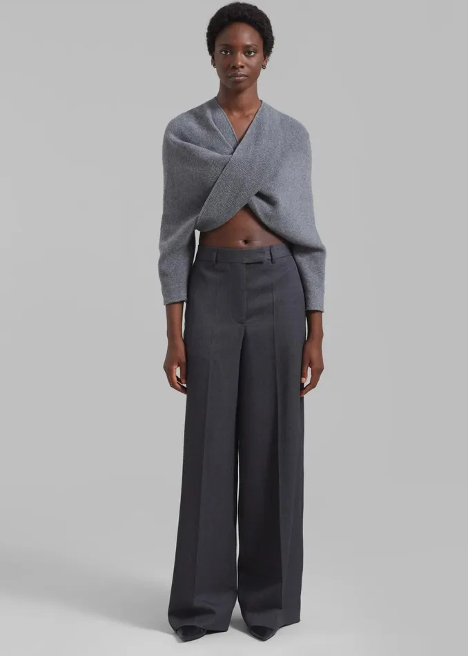 Women The Frankie Shop Knitwear Beaufille Twist Sweater Grey