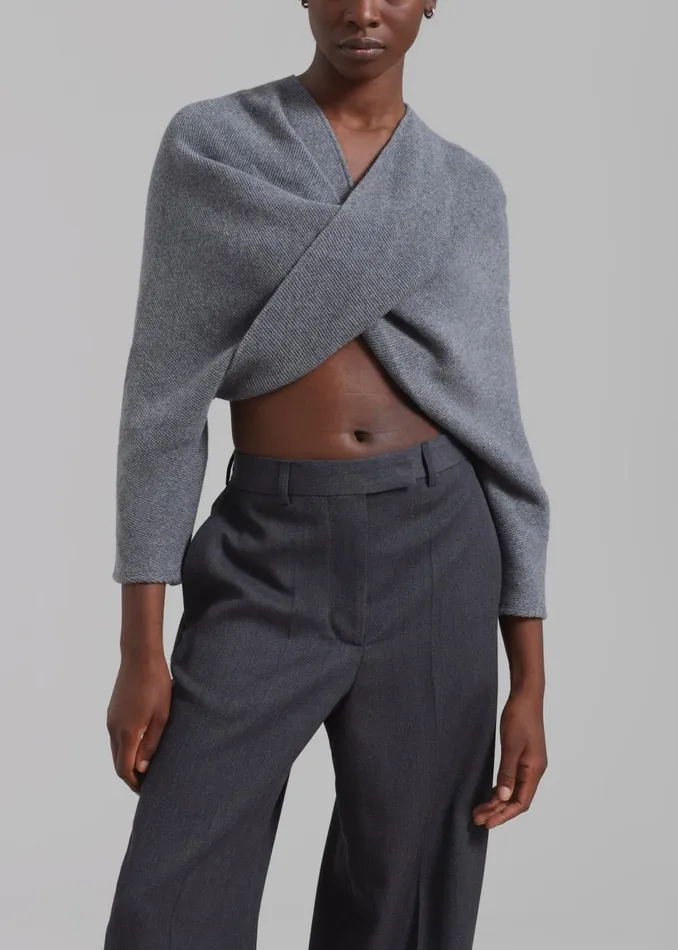 Women The Frankie Shop Knitwear Beaufille Twist Sweater Grey