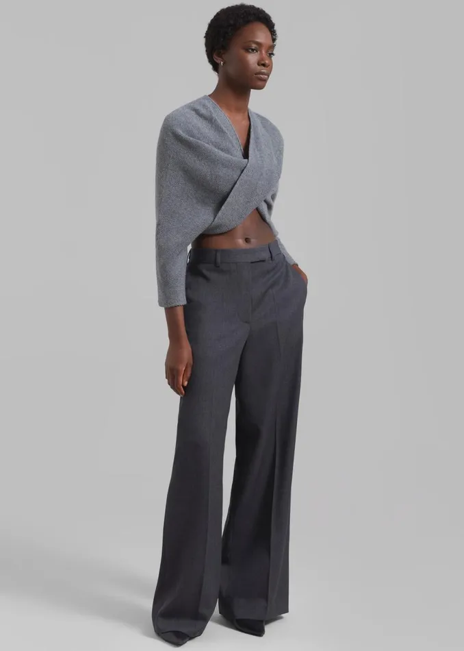 Women The Frankie Shop Knitwear Beaufille Twist Sweater Grey