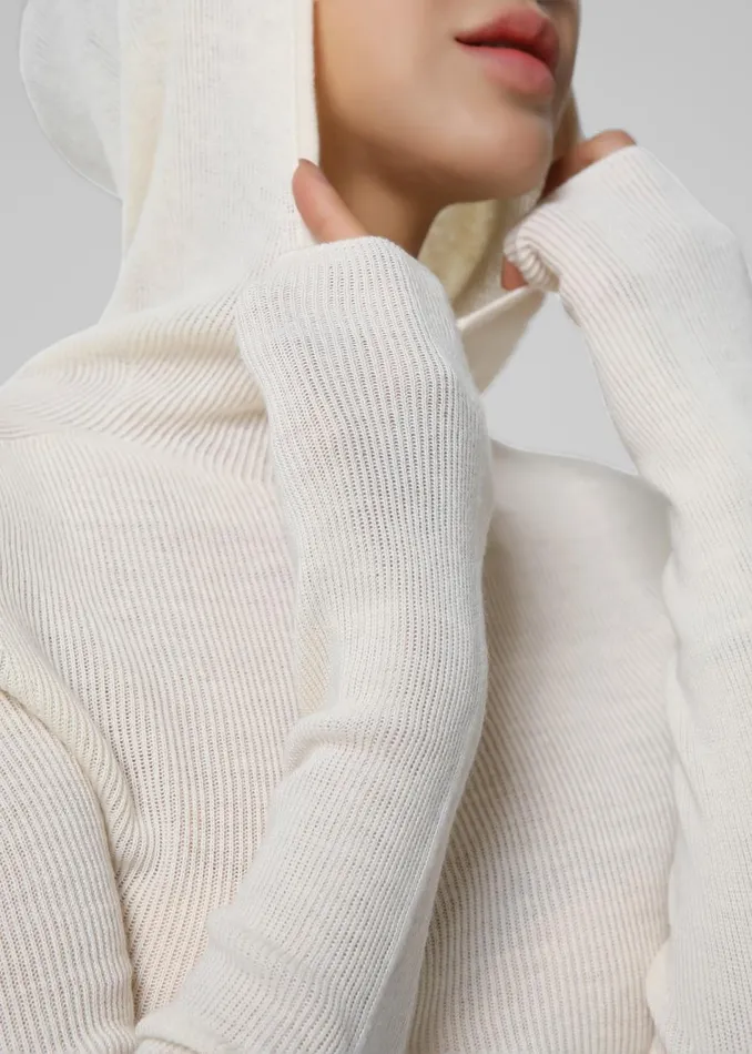 Women The Frankie Shop Knitwear Brandi Knit Hoodie Top White