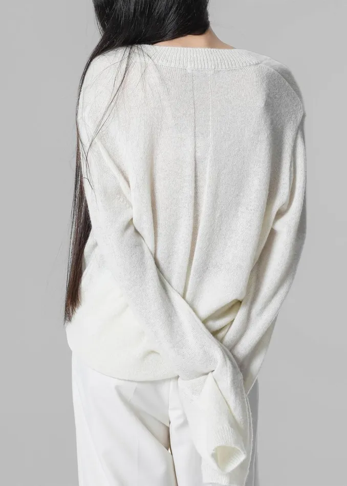 Women The Frankie Shop Knitwear Brayden V Neck Sweater Cream