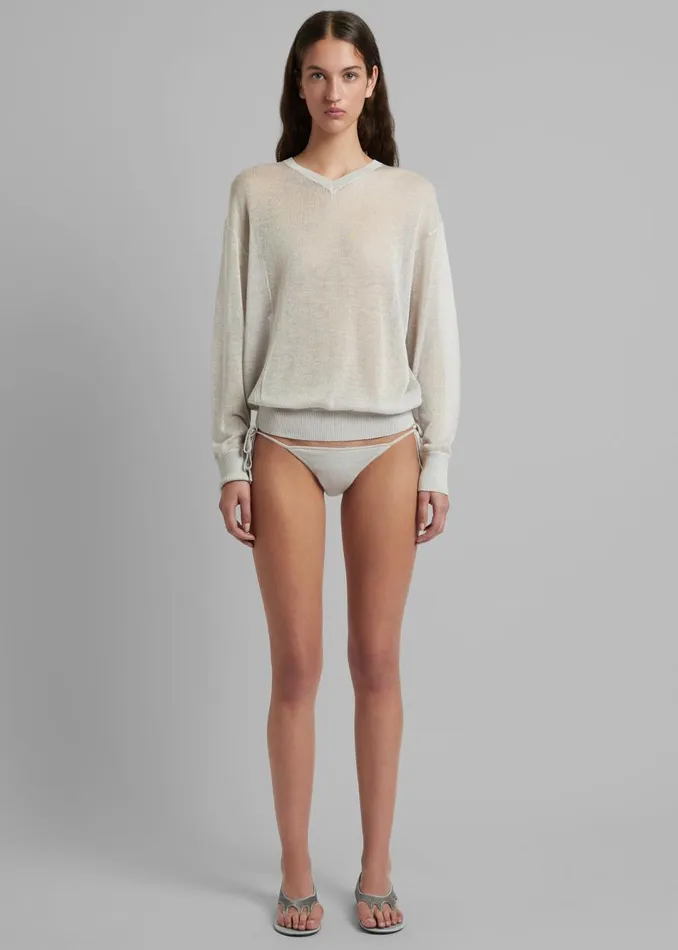 Women The Frankie Shop Knitwear Christopher Esber Djuno Knit Sweater Grey Melange