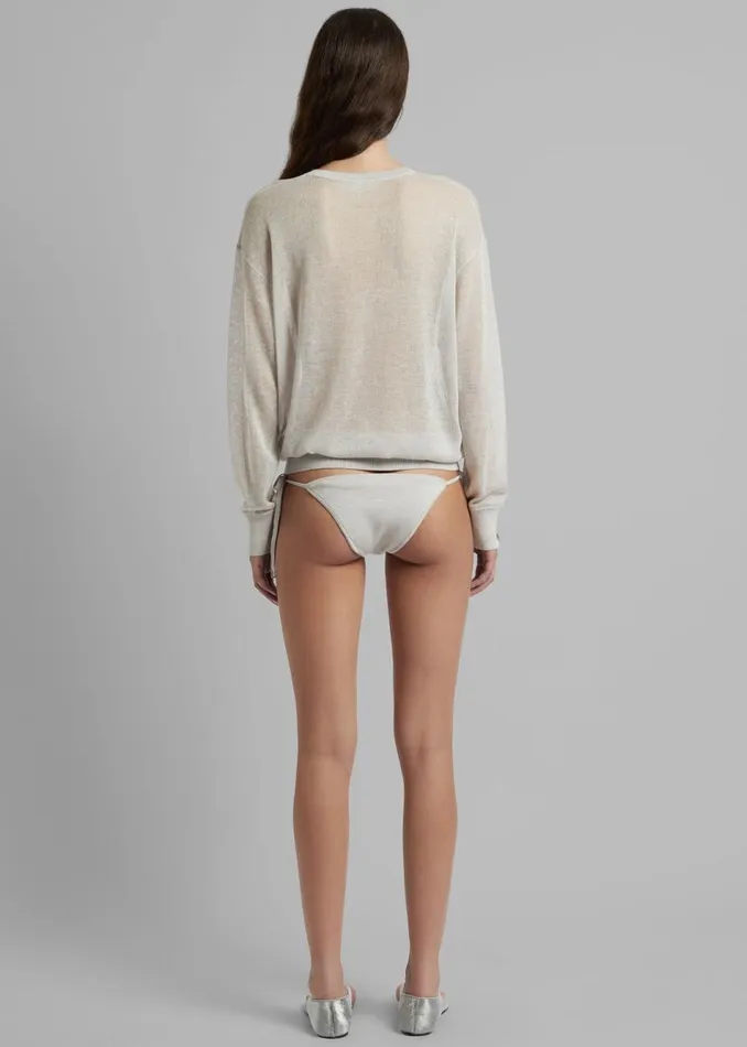 Women The Frankie Shop Knitwear Christopher Esber Djuno Knit Sweater Grey Melange
