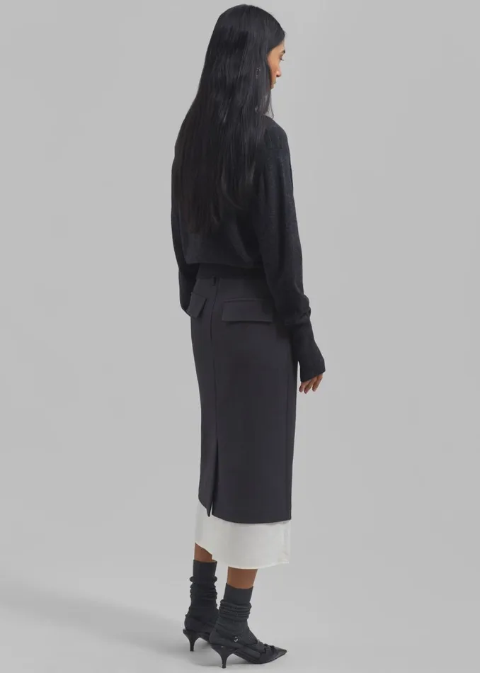 Women The Frankie Shop Knitwear Delia Wool Turtleneck Charcoal