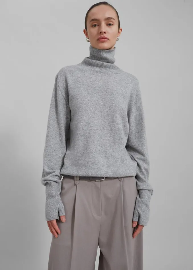 Women The Frankie Shop Knitwear Delia Wool Turtleneck Grey