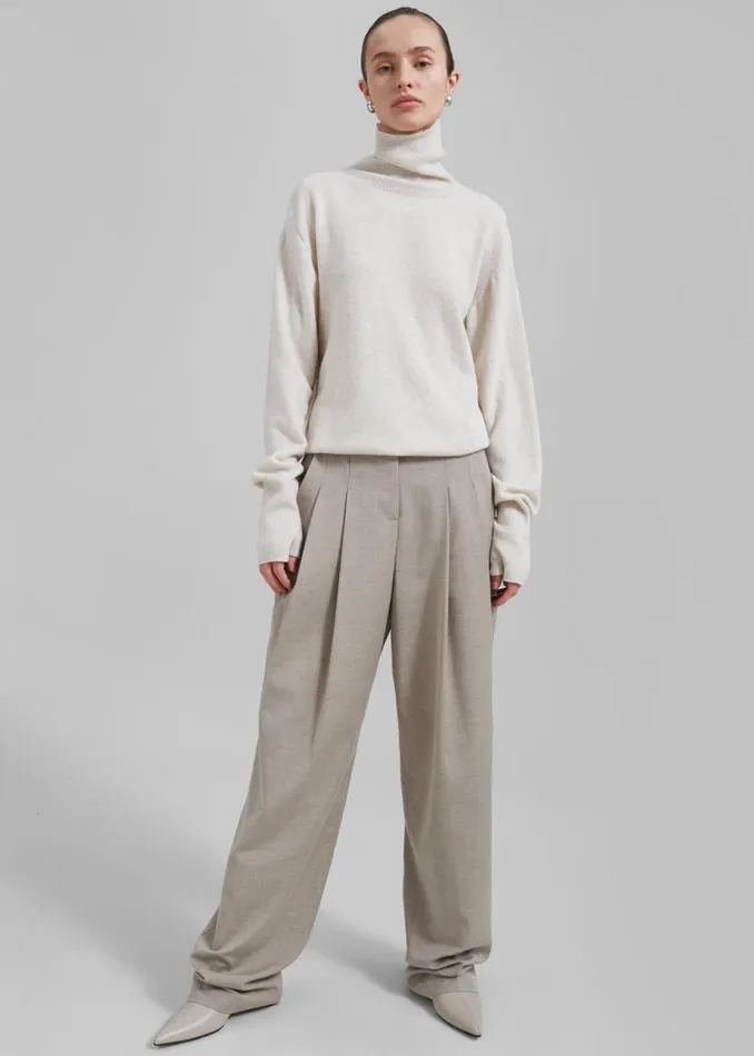 Women The Frankie Shop Knitwear Delia Wool Turtleneck Oat