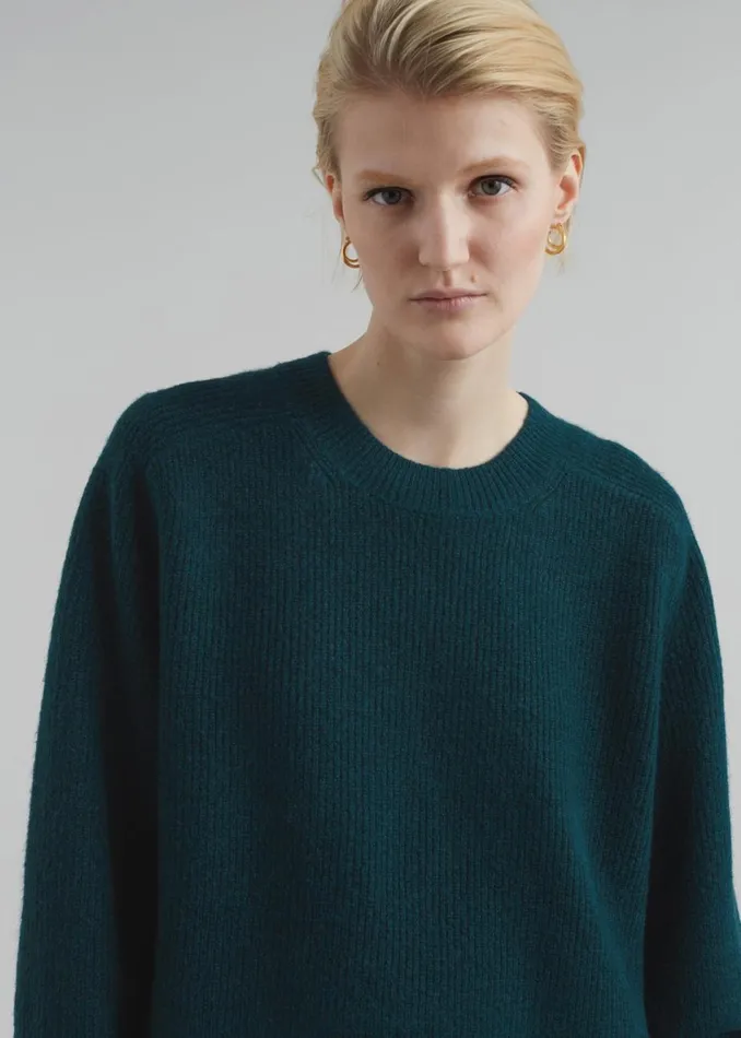 Women The Frankie Shop Knitwear Emory Sweater Deep Teal