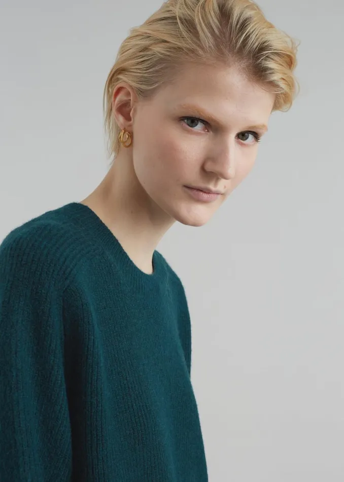 Women The Frankie Shop Knitwear Emory Sweater Deep Teal