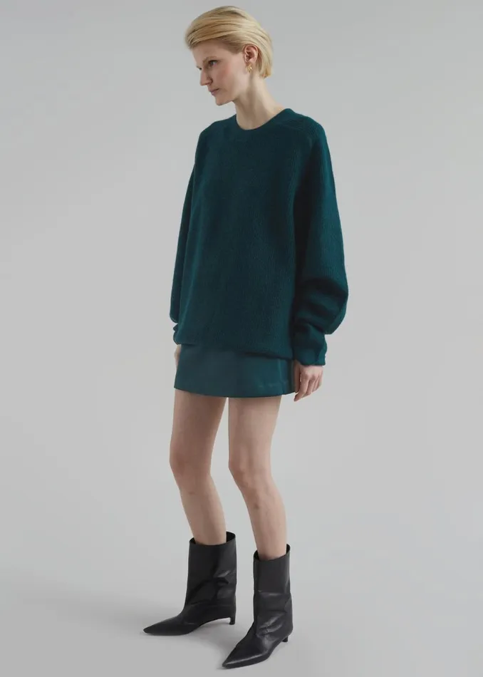 Women The Frankie Shop Knitwear Emory Sweater Deep Teal
