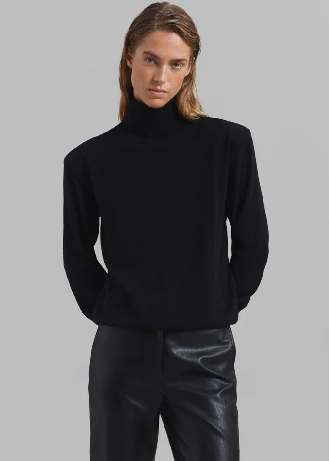 Women The Frankie Shop Knitwear Ines Thin Padded Turtleneck Black
