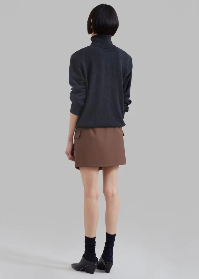 Women The Frankie Shop Knitwear Ines Thin Padded Turtleneck Charcoal