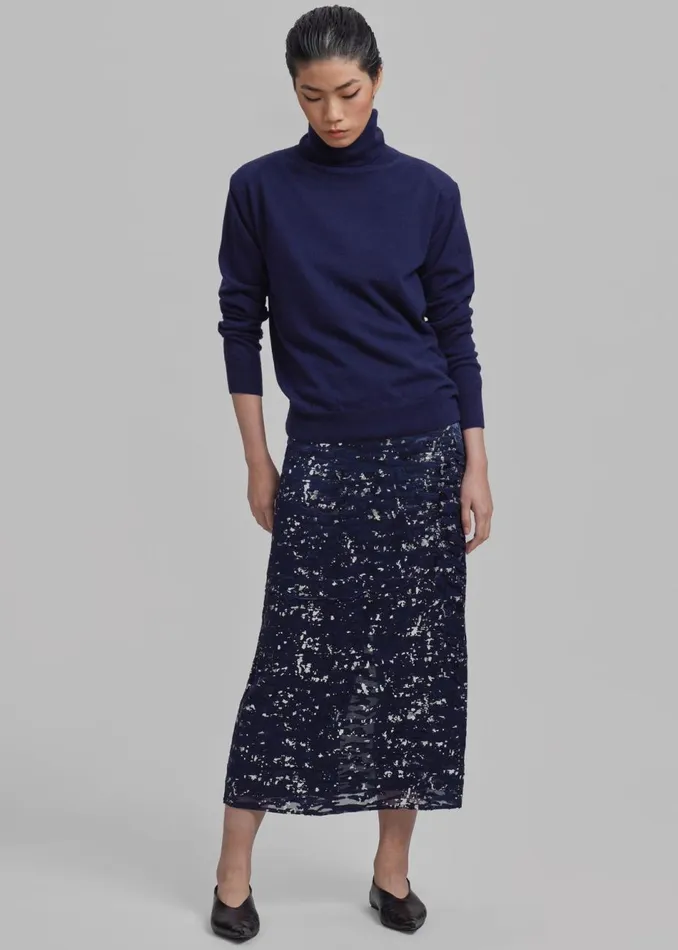 Women The Frankie Shop Knitwear Ines Thin Padded Turtleneck Navy