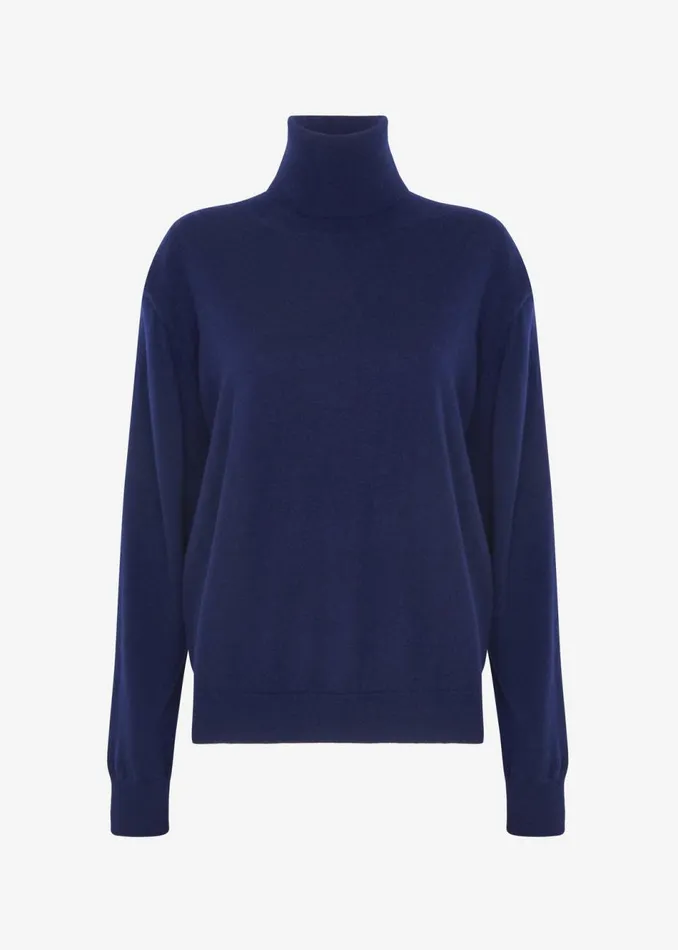 Women The Frankie Shop Knitwear Ines Thin Padded Turtleneck Navy