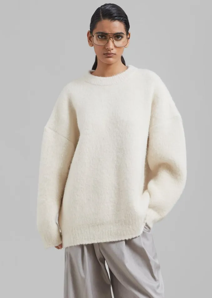 Women The Frankie Shop Knitwear Jasmine Sweater Cream