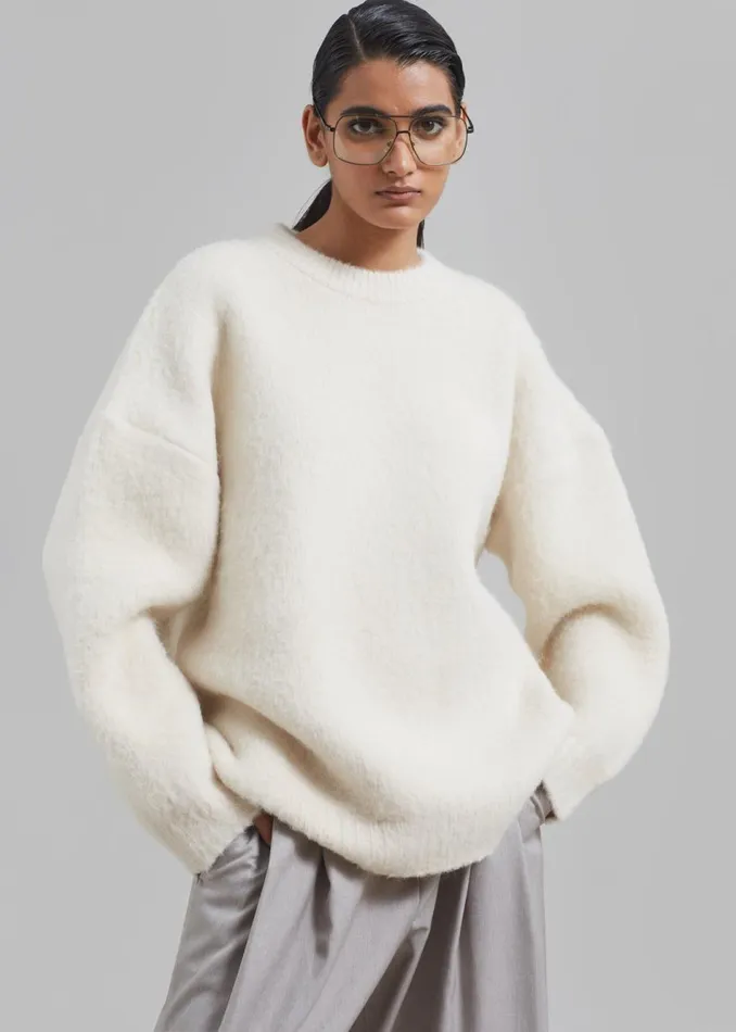 Women The Frankie Shop Knitwear Jasmine Sweater Cream