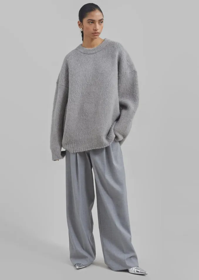 Women The Frankie Shop Knitwear Jasmine Sweater Grey