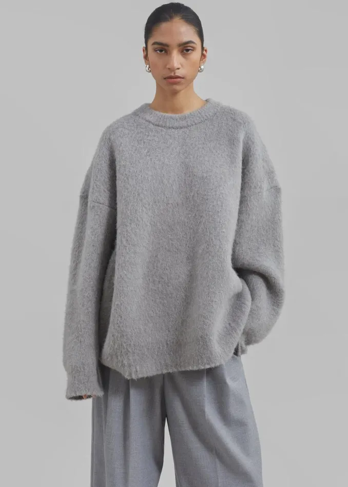 Women The Frankie Shop Knitwear Jasmine Sweater Grey