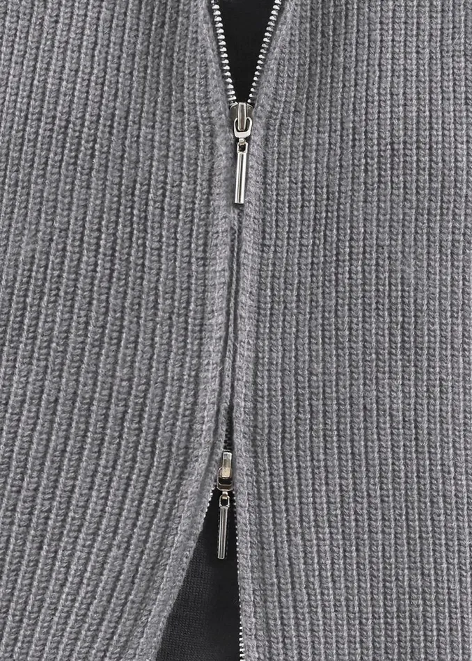 Women The Frankie Shop Knitwear Kellan Wool Blend Sleeveless Zip Turtleneck Grey