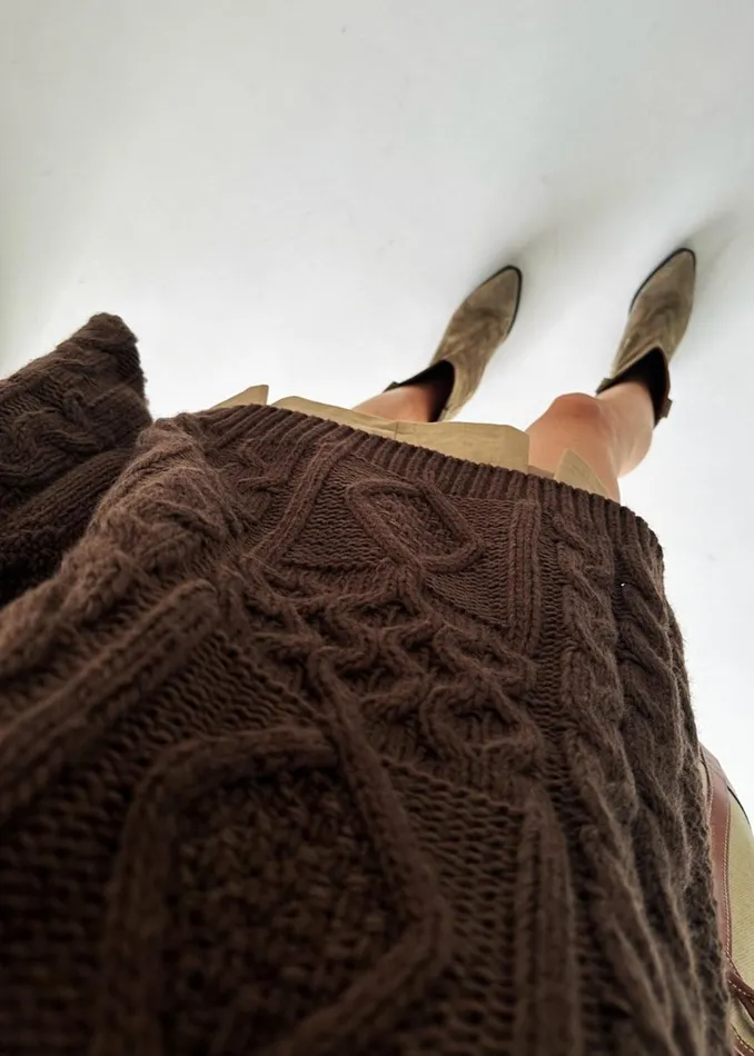 Women The Frankie Shop Knitwear Keri Braided Sweater Brown