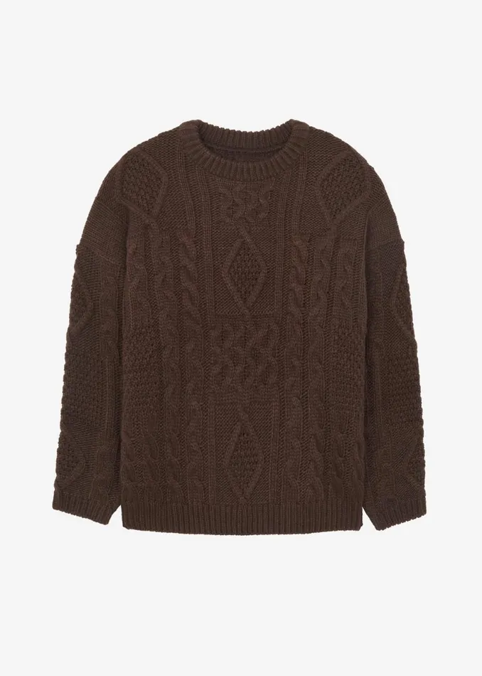 Women The Frankie Shop Knitwear Keri Braided Sweater Brown