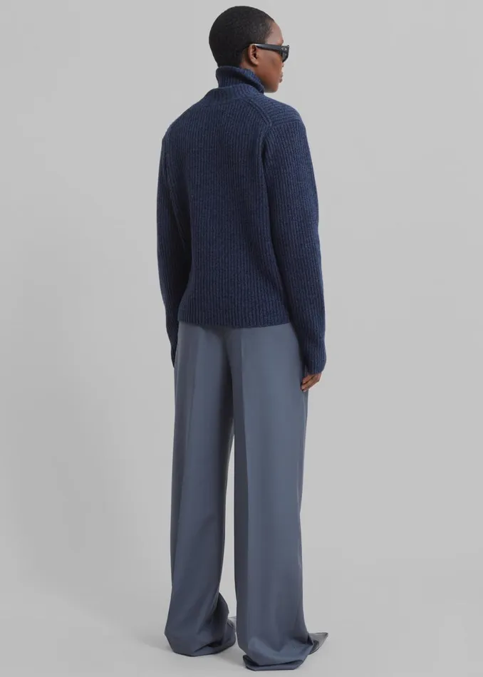 Women The Frankie Shop Knitwear Koda Wool Turtleneck Navy