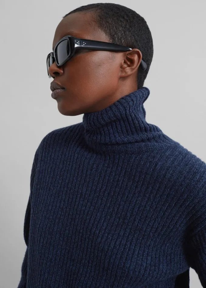 Women The Frankie Shop Knitwear Koda Wool Turtleneck Navy