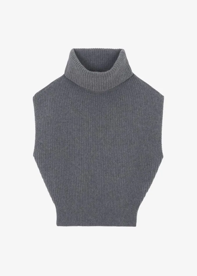 Women The Frankie Shop Knitwear Lana Sleeveless Turtleneck Grey