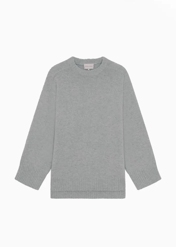 Women The Frankie Shop Knitwear Loulou Studio Safi Sweater Grey Melange