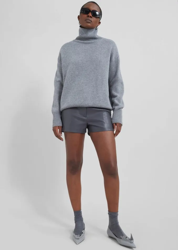 Women The Frankie Shop Knitwear Milani Wool Turtleneck Grey