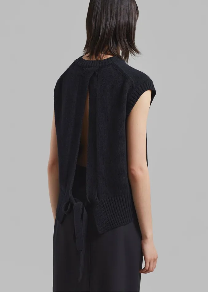 Women The Frankie Shop Knitwear Milo Knit Vest Black