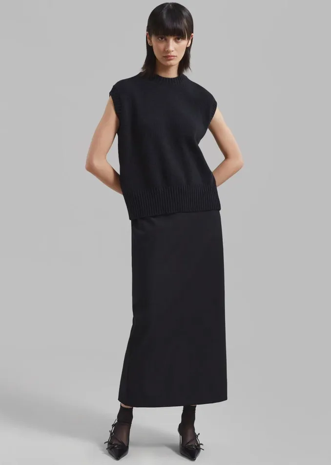 Women The Frankie Shop Knitwear Milo Knit Vest Black