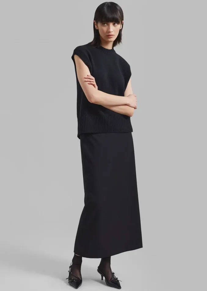 Women The Frankie Shop Knitwear Milo Knit Vest Black