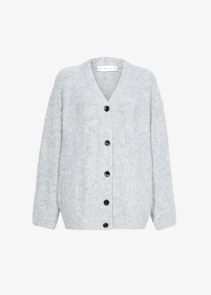 Women The Frankie Shop Knitwear Proenza Schouler White Label Alana Cardigan Light Grey Melange